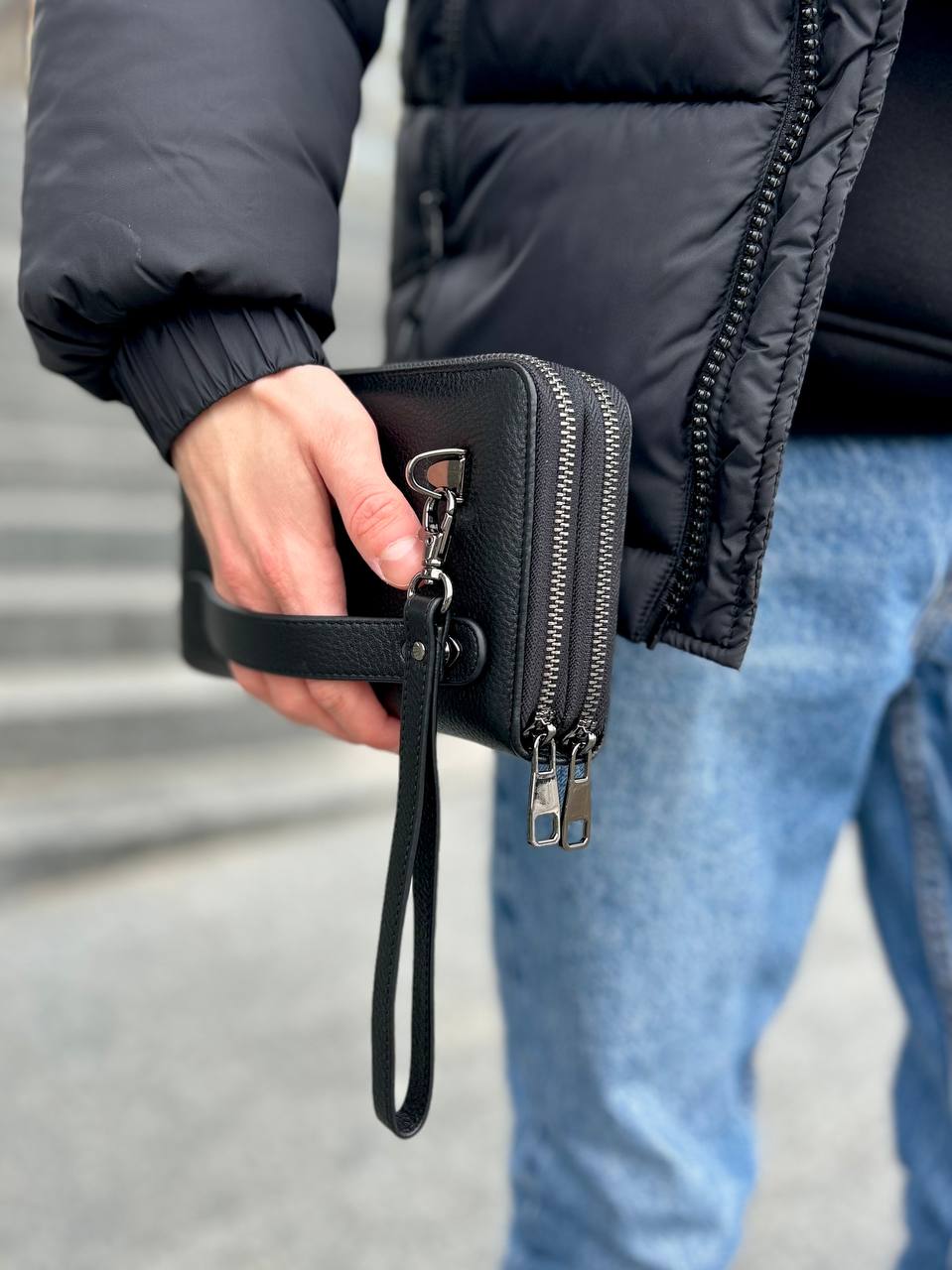 Чоловічий клатч Premium Black — фото 3