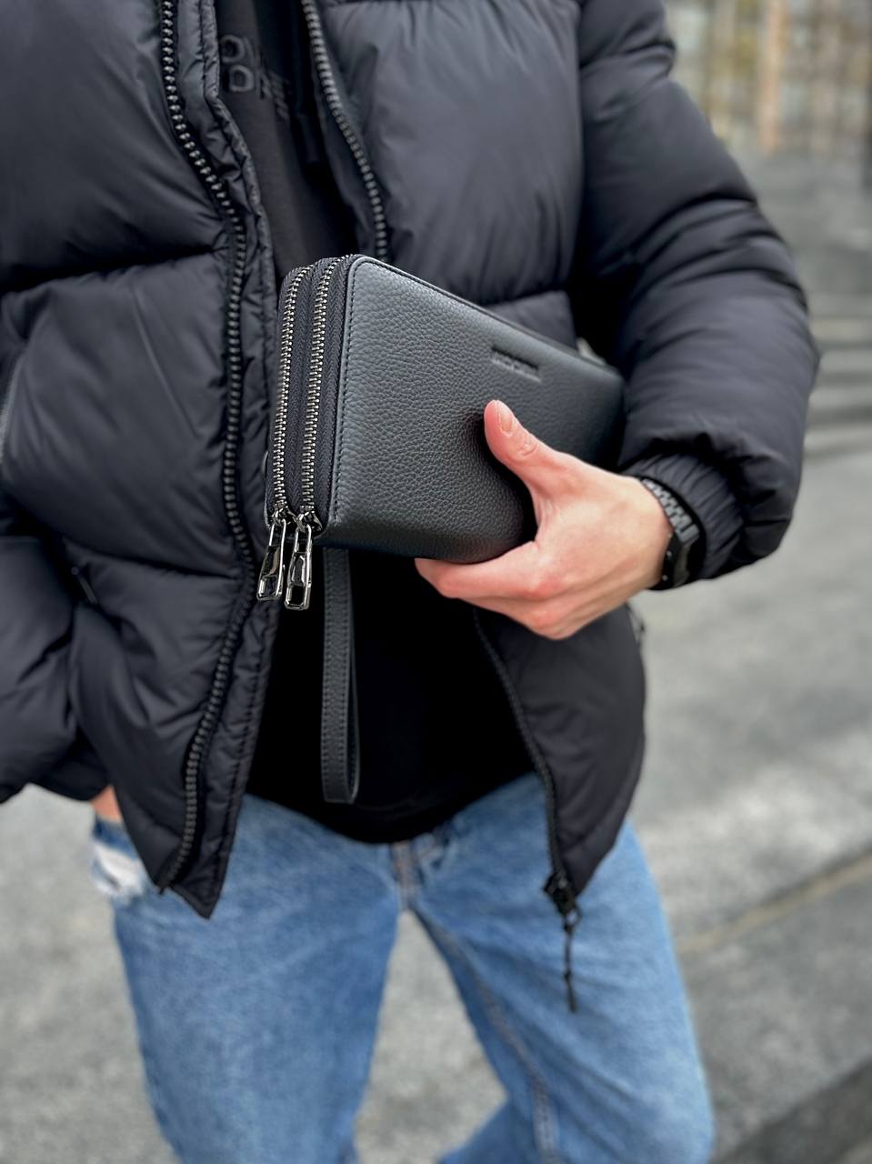Чоловічий клатч Premium Black — фото 9